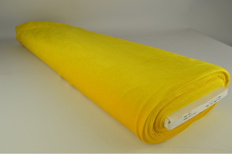Fluweel stretch geel, rolweergave