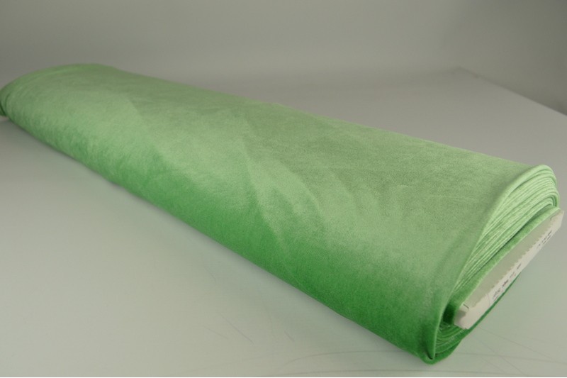 Fluweel stretch groen, rolweergave
