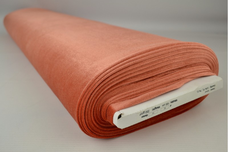 Fluweel stretch koper, rolweergave