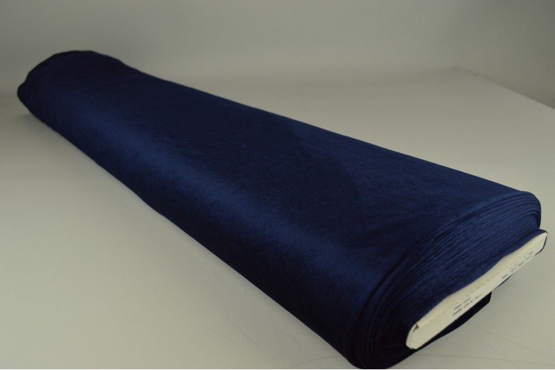 Fluweel stretch navy, rolweergave