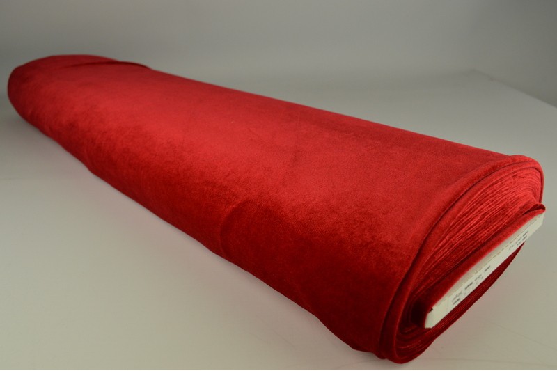 Fluweel stretch rood, rolweergave