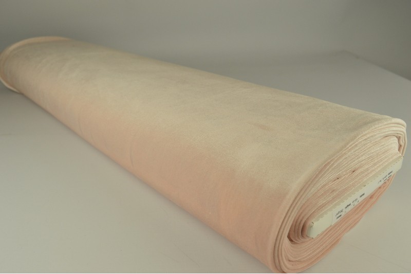 Fluweel stretch roze, rolweergave