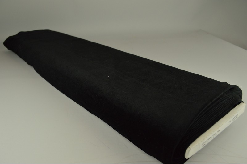 Fluweel stretch zwart, rolweergave