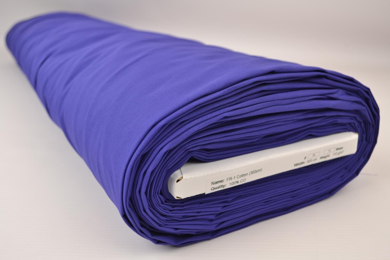 Brandvertragend katoen 300 cm breed, donkerblauw, rolweergave