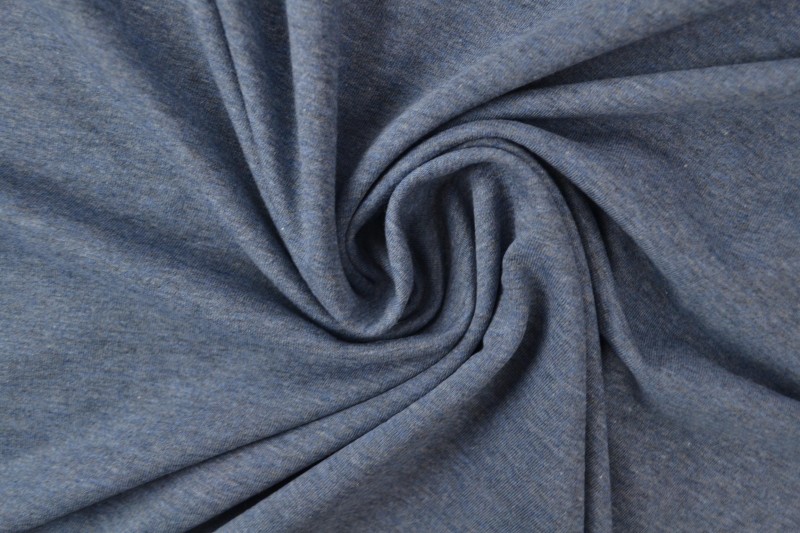 French terry donker jeans melange