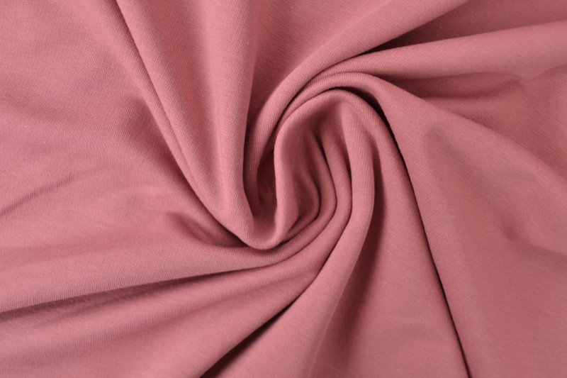 French terry donker oud roze