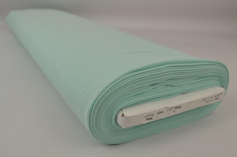 French terry licht mint, rolweergave