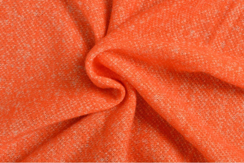 French terry melange viscose donker oranje
