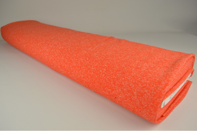 French terry melange viscose donker oranje, rol