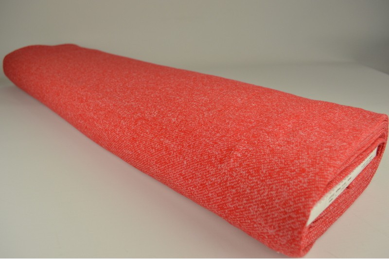 French terry melange viscose rood, rolweergave