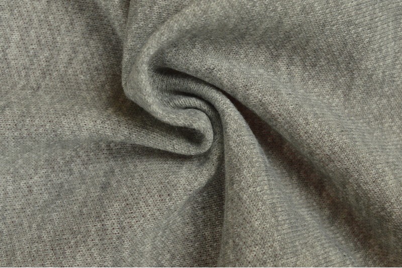 French terry melange viscose zilvergrijs