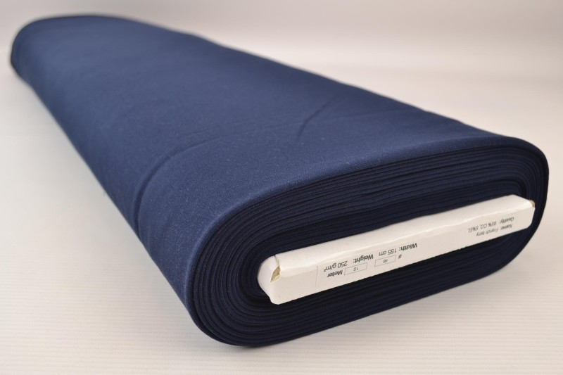 French terry navy, rolweergave