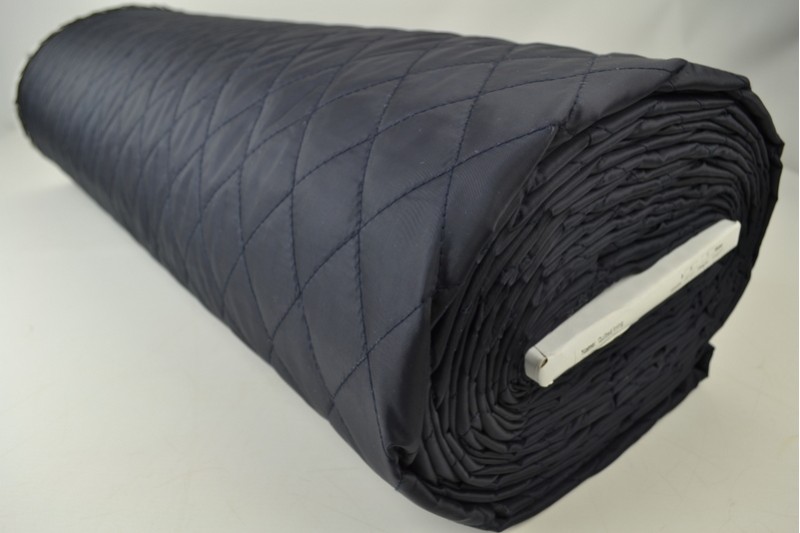 Gewatteerde voering navy, rolweergave