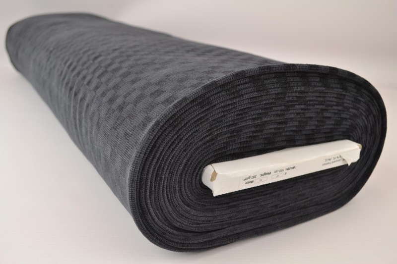 Jacquard fashion donkergrijs, rol