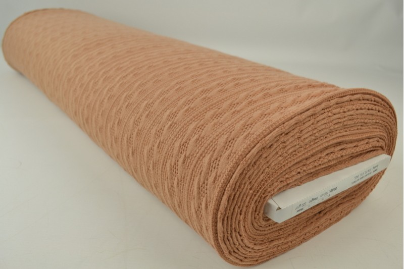 Jacquard gebreid kabel beige, rolweergave