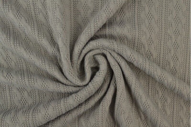 Jacquard gebreid kabel donkergrijs