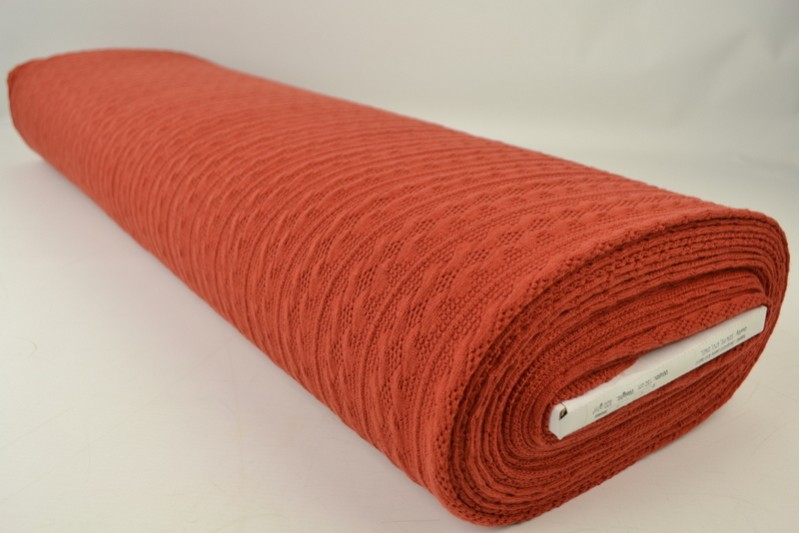 Jacquard gebreid kabel koper, rolweergave