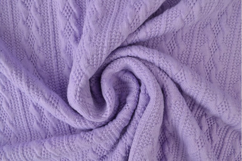 Jacquard gebreid kabel lavendel