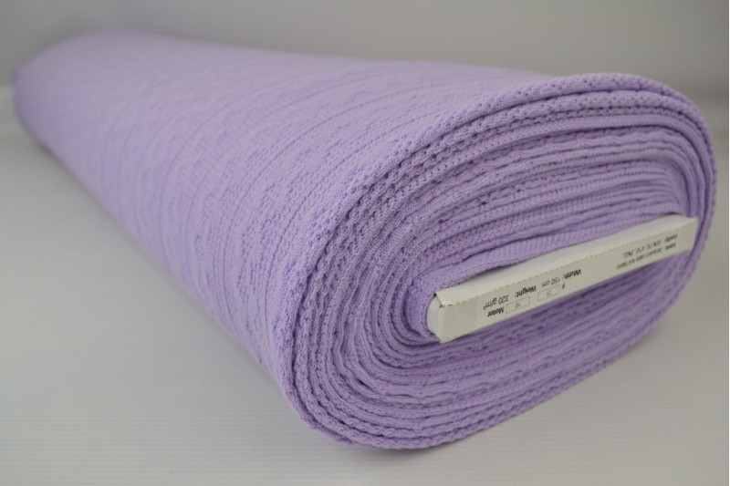 Jacquard gebreid kabel lavendel, rol