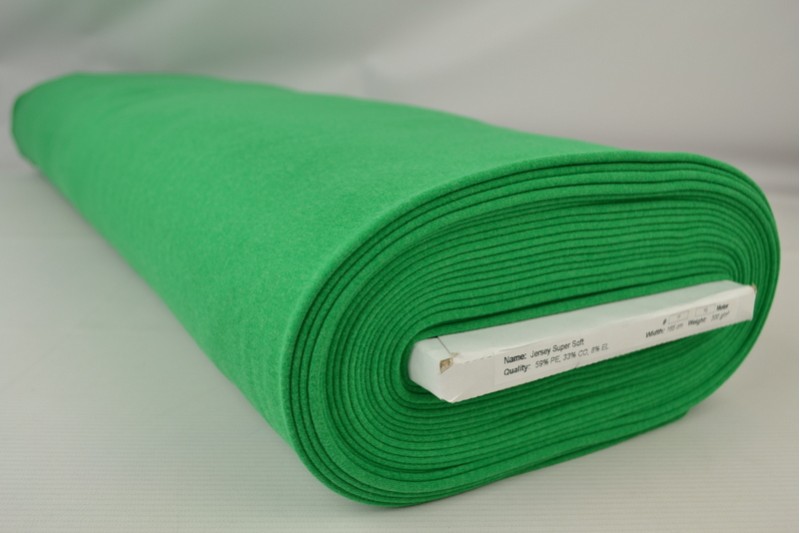Jersey supersoft groen, rol