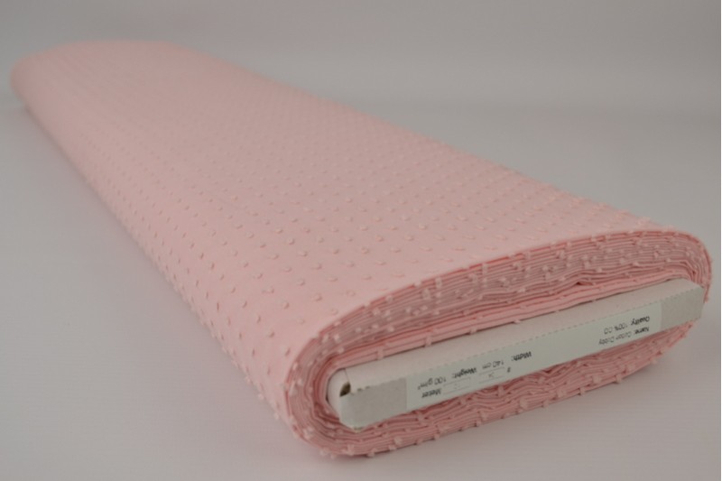 Katoen dobby roze, rolweergave