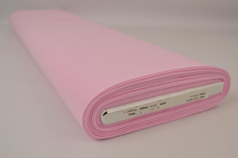 Gewassen katoen babyroze, rol