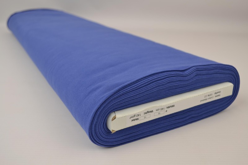 Gewassen katoen blauw, rol