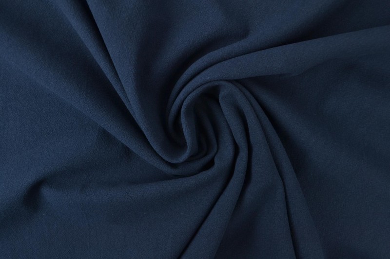 Gewassen katoen navy blauw