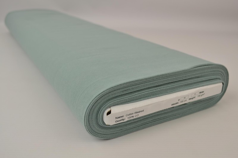 Gewassen katoen oud groen, rol