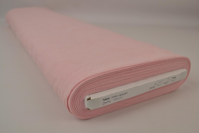 Katoen jacquard babyroze, rol
