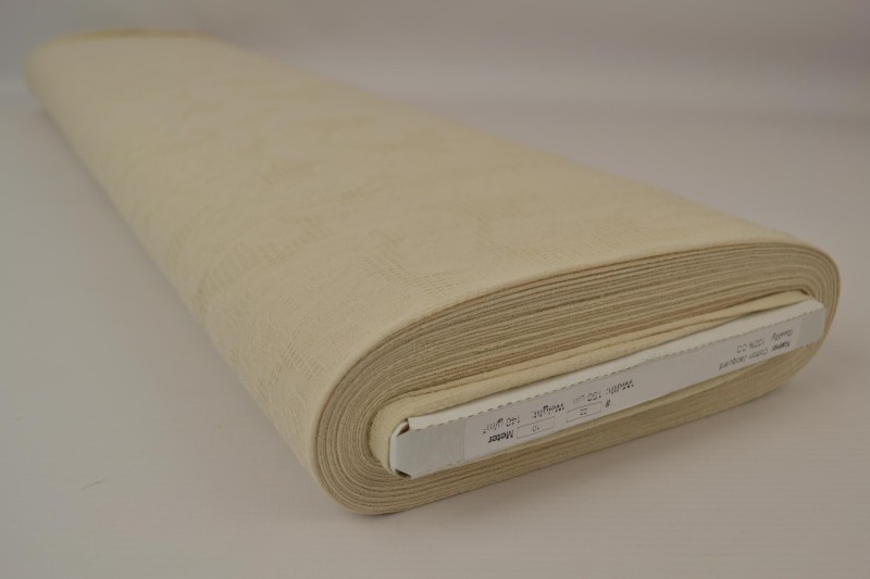 Katoen jacquard champagne, rolweergave