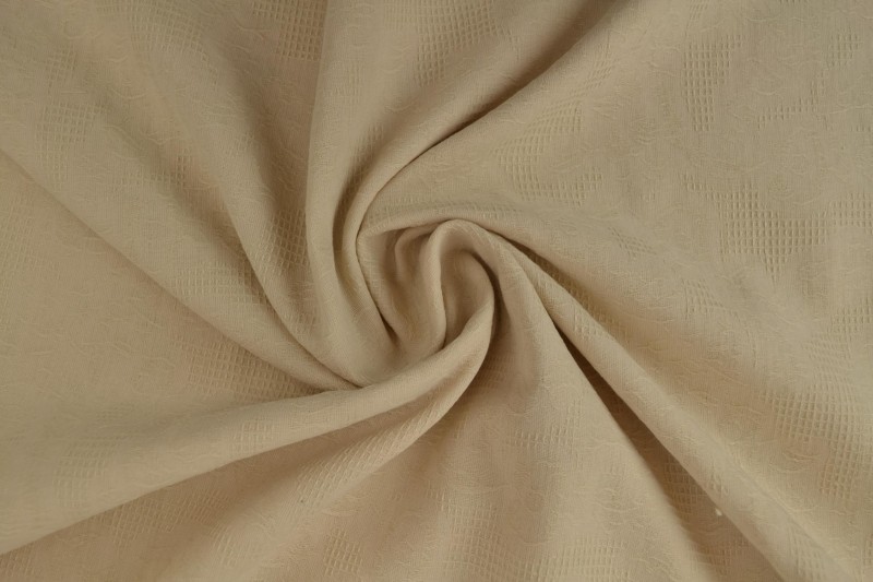 Katoen jacquard champagne
