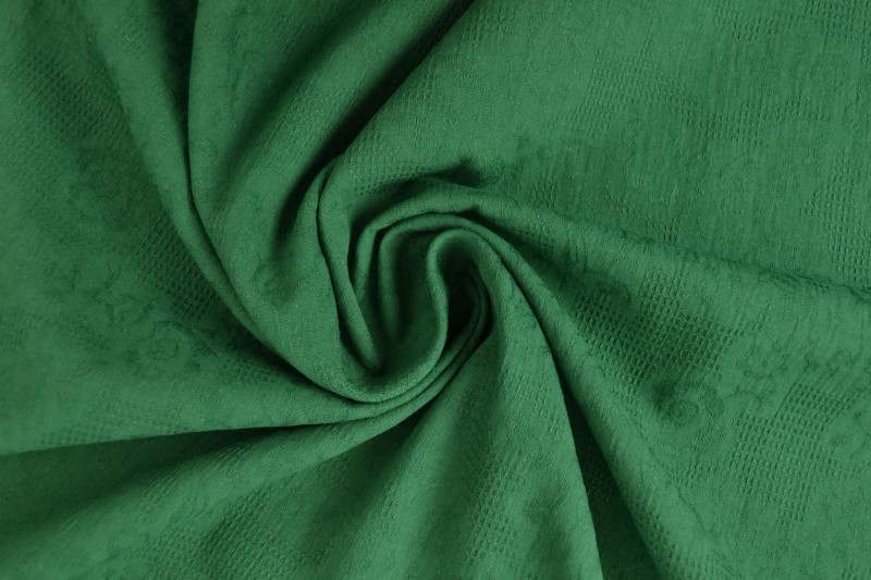 Katoen jacquard donker groen