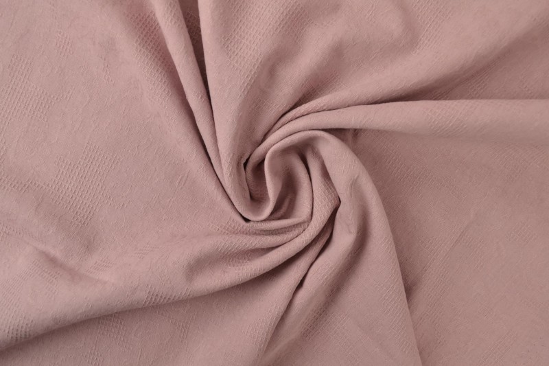 Katoen jacquard donker oud roze