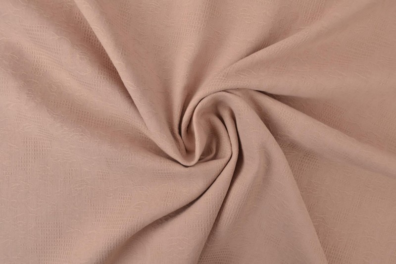 Katoen jacquard oud roze