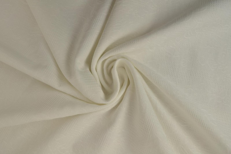 Katoen jacquard wit