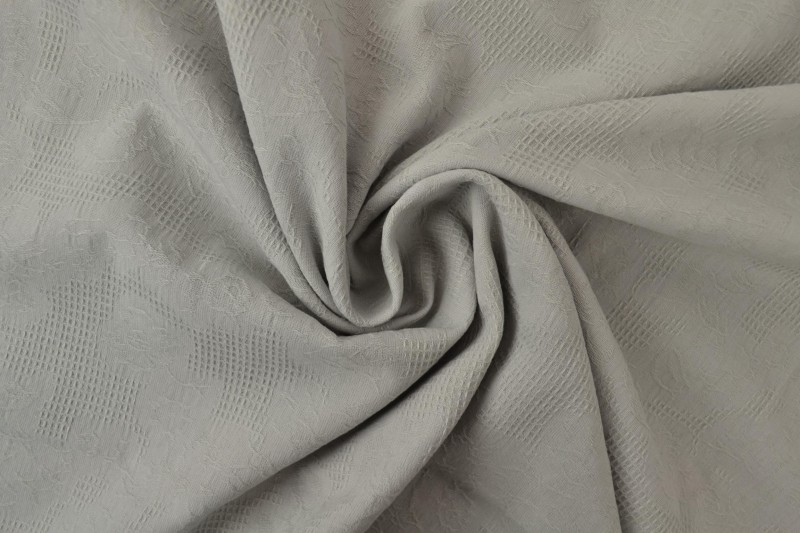 Katoen jacquard zilvergrijs