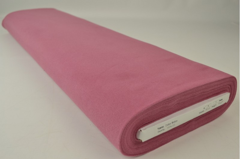 Katoen molton donker oud roze, rol