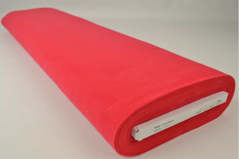 Katoen molton rood