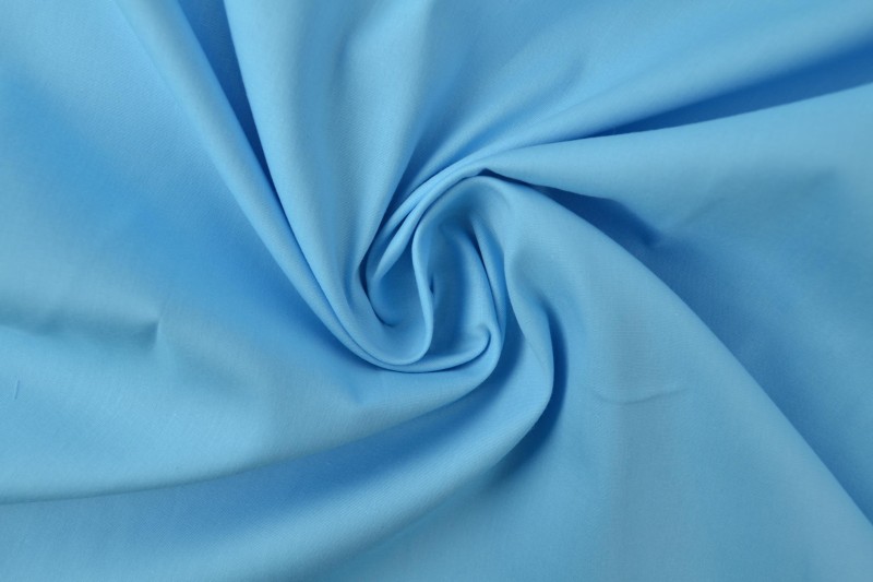 Katoen poplin aqua blauw