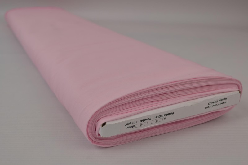 Katoen poplin baby roze, rol