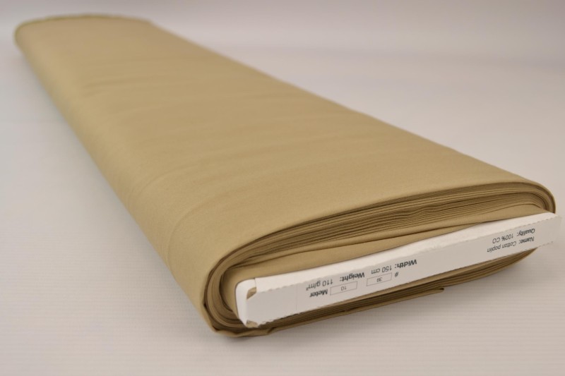 Katoen poplin beige, rol
