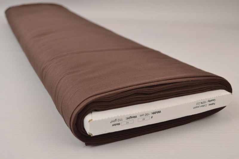 Katoen poplin bruin, rol