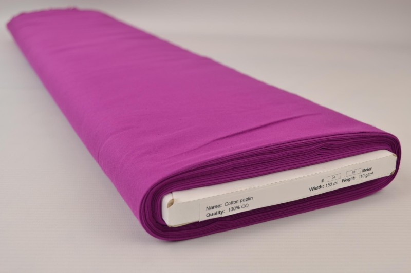 Katoen poplin cassis, rol