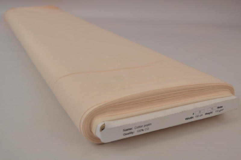 Katoen poplin champagne, rol