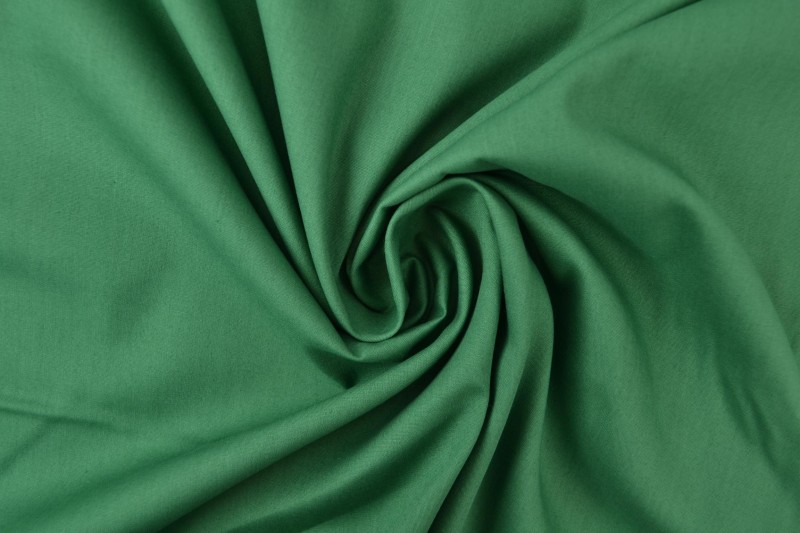 Katoen poplin donker groen