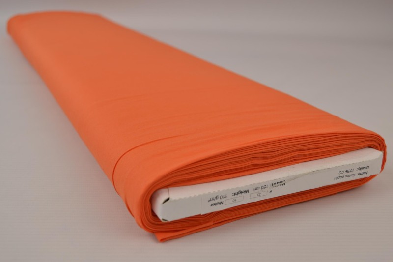 Katoen poplin donker oranje, rol