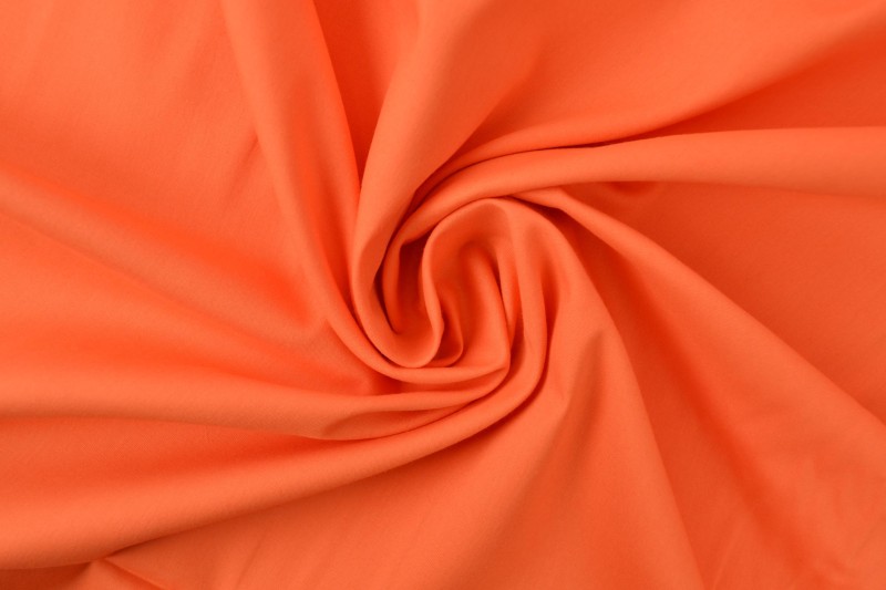 Katoen poplin donker oranje