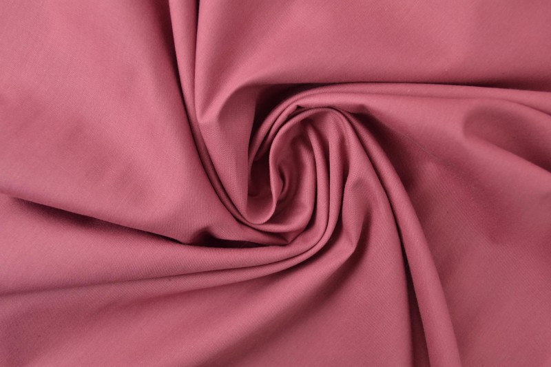 Katoen poplin donker oud roze