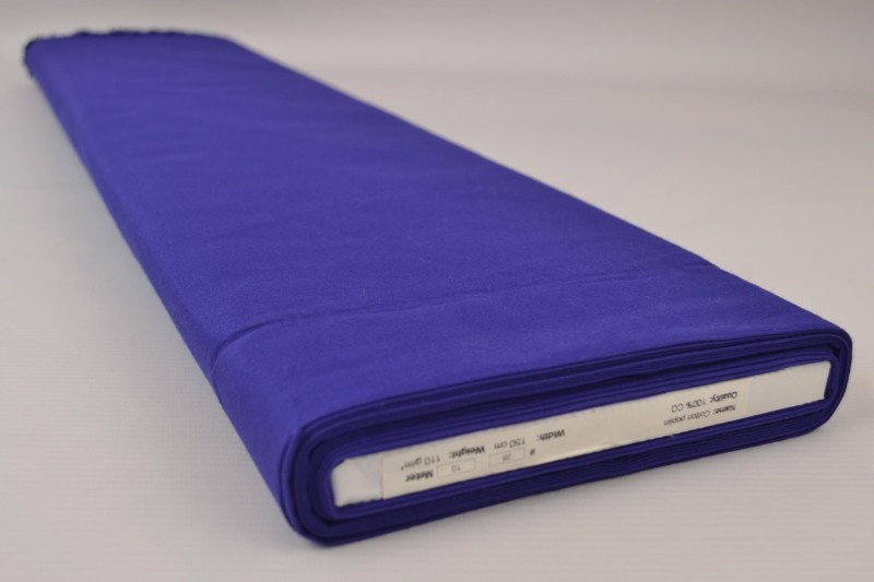 1 meter poplin donkerblauw